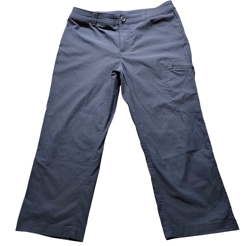 Eddie Bauer Tech Capri Women 6 Navy Blue Outdoor Hiking Stretch Pants C1361054